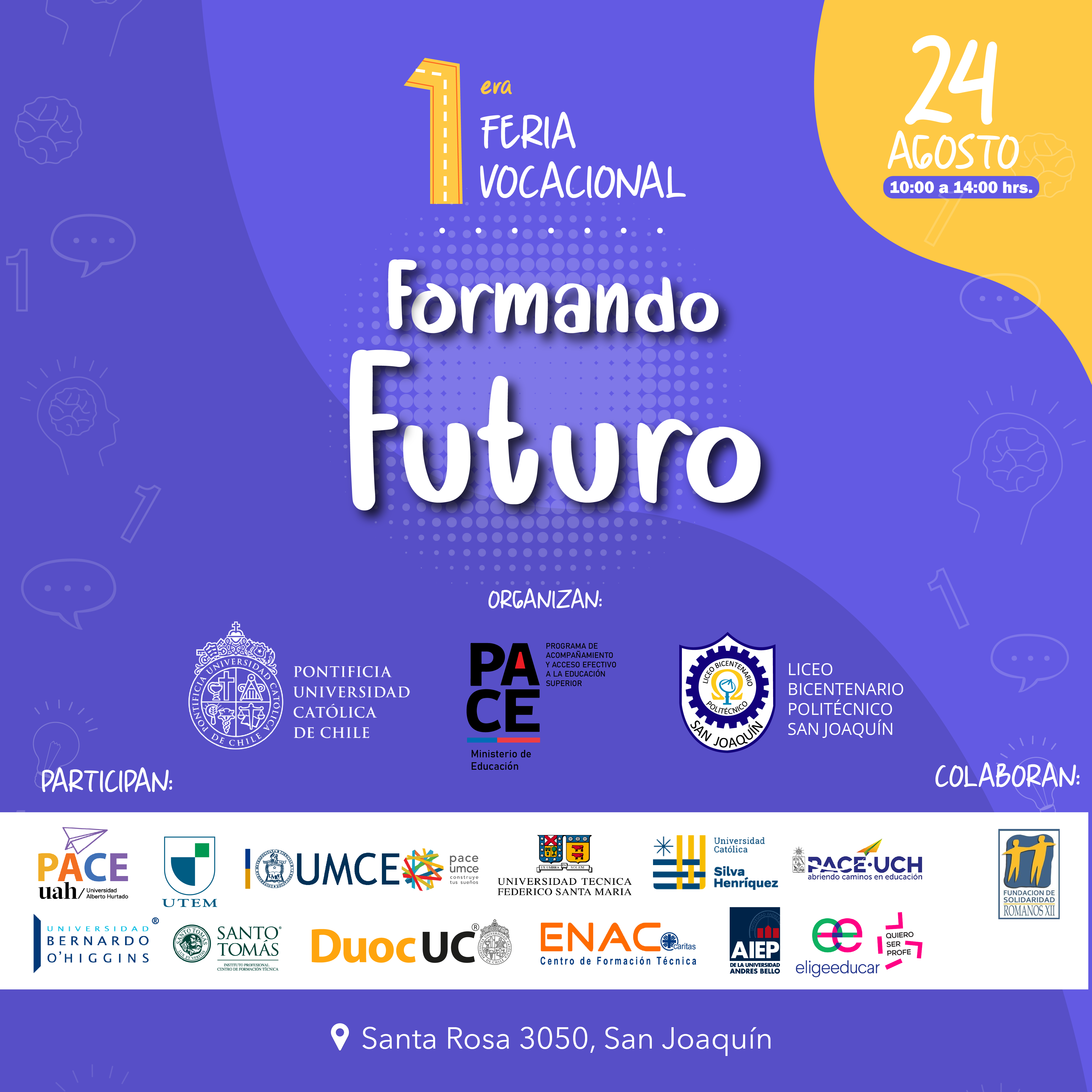 Afiche 1ra Feria Vocacional Formando Futuro 2022