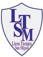 Logo Liceo Técnico San Miguel, con el nombre del establecimiento y las iniciales en letras mayúsculas. Este es uno de los liceos que acompaña el PACE UC